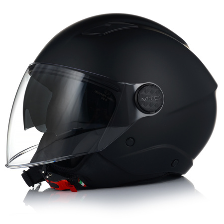 KASK MOTOCYKLOWY OTWARTY VITO SARENTA Z BLENDĄ + INTERKOM VITO BLUETOOTH