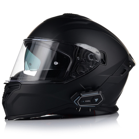 KASK MOTOCYKLOWY | VITO PRESTO CZARNY MAT | INTEGRALNY + INTERKOM + BLENDA