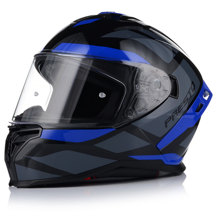 KASK MOTOCYKLOWY | VITO PRESTO BLUE | INTEGRALNY SYSTEM PINLOCK + BLENDA