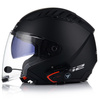 OTWARTY KASK MOTOCYKLOWY LS2 OF600 CZARNY MATT + INTERKOM BLUETOOTH XS