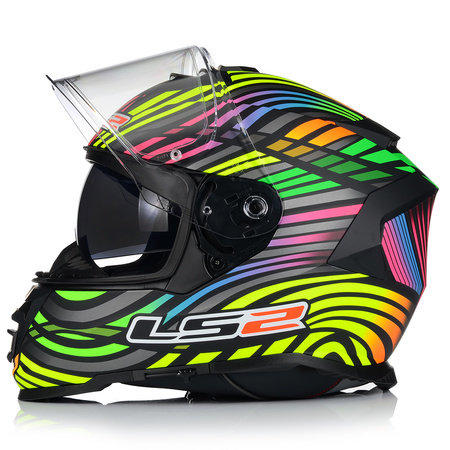 KASK MOTOCYKLOWY LS2 FF800 STORM II RAINBOW + PINLOCK + BLENDA ECER 22.06