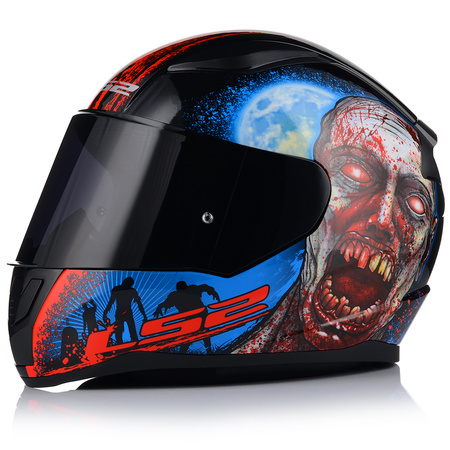 KASK MOTOCYKLOWY LS2 FF353 RAPID II ZOMBIE 06 + CIEMNA PRZYCIEMNIANA SZYBA