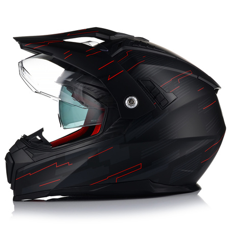 KASK MOTOCYKLOWY VITO MOLINO MAT ENDURO CROSS QUAD ATV + INTERKOM + BLENDA