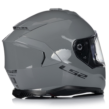 KASK MOTOCYKLOWY LS2 FF800 STORM II SZARY POŁYSK + INTERKOM 1ST BLUETOOTH