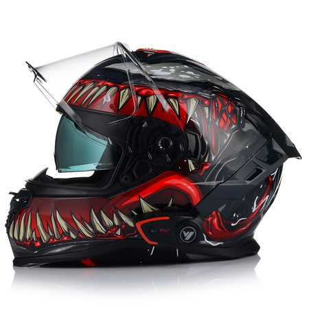 KASK MOTOCYKLOWY | VITO PRESTO MONSTER | INTEGRALNY + INTERKOM + BLENDA