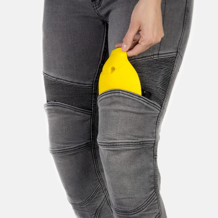 SPODNIE MOTOCYKLOWE | OZONE ROXY WASHED | DAMSKIE JEANSY SLIM FIT + GRATIS