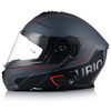 KASK MOTOCYKLOWY VITO FURIO SZARY MAT SZCZĘKOWY + INTERKOM VITO BLUETOOTH