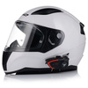 KASK MOTOCYKLOWY LS2 FF353 RAPID II BIAŁY POŁYSK + INTERKOM VITO BLUETOOTH