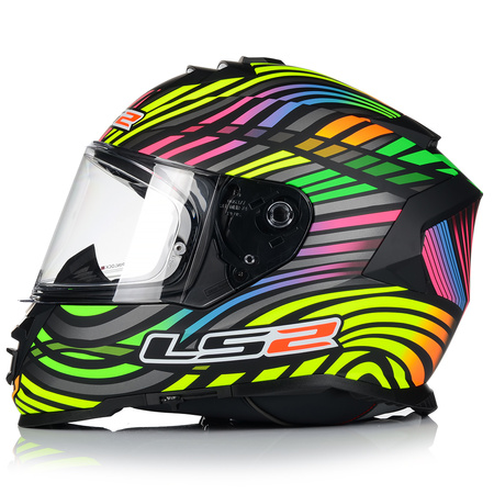 KASK MOTOCYKLOWY LS2 FF800 STORM II RAINBOW + PINLOCK + BLENDA ECER 22.06