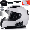 KASK MOTOCYKLOWY LS2 FF353 RAPID II BIAŁY POŁYSK + INTERKOM 1ST BLUETOOTH