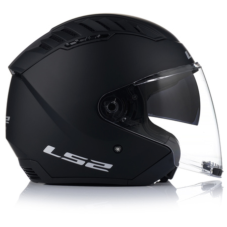 OTWARTY KASK MOTOCYKLOWY LS2 OF600 CZARNY MATT + INTERKOM BLUETOOTH XS