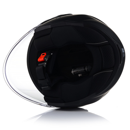 OTWARTY KASK MOTOCYKLOWY LS2 OF616 II CZARNY POŁYSK + INTERKOM  BLUETOOTH 3XL