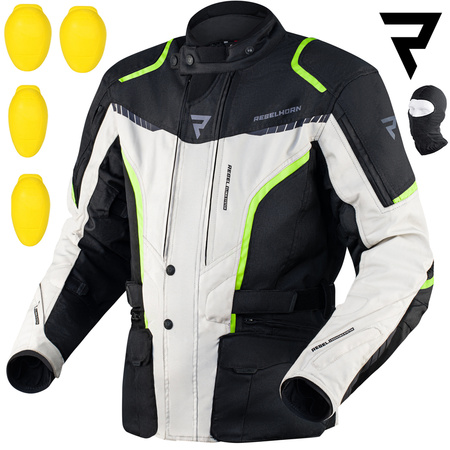 KURTKA MOTOCYKLOWA | REBELHORN HIKER III | TEKSTYLNA WODOODPORNA + GRATISY