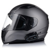 KASK MOTOCYKLOWY LS2 FF353 RAPID II SZARY MATT + INTERKOM VITO BLUETOOTH