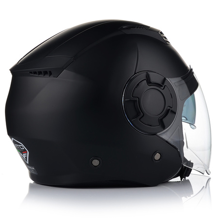 KASK MOTOCYKLOWY | VITO ISOLA | OTWARTY CZARNY MATT SKUTER CHOPPER + BLENDA