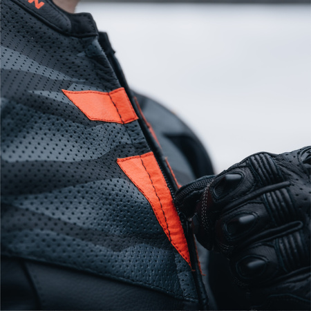 KURTKA MOTOCYKLOWA | REBELHORN VANDAL BLACK/RED | MĘSKA SKÓRZANA + GRATISY