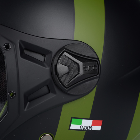 KASK MOTOCYKLOWY OTWARTY | VITO MODA RETRO MAT | SKUTER CHOPPER ECE 22.06