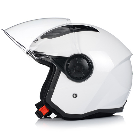 OTWARTY KASK MOTOCYKLOWY LS2 OF616 AIRFLOW II BIAŁY POŁYSK SKUTER CHOPPER