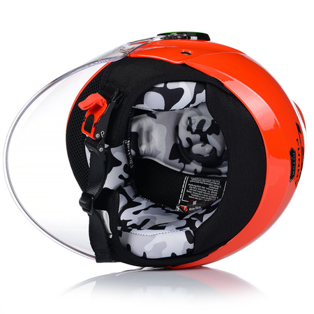 KASK MOTOCYKLOWY OTWARTY DLA DZIECI LS2 OF602 FUNNY NA SKUTER MOTOR ECE22-05