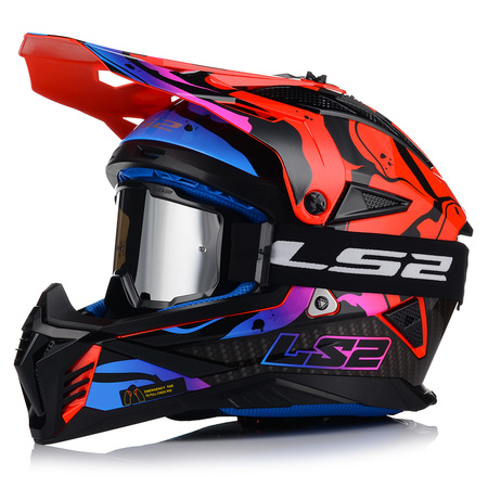 KASK MOTOCYKLOWY | LS2 MX708 FAST II + GOGLE | LEKKI ENDURO CROSS QUAD ATV
