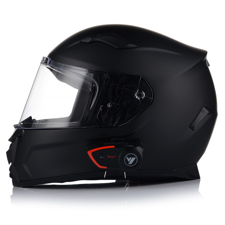 KASK MOTOCYKLOWY | VITO DUOMO | CZARNY MATT + INTERKOM VITO BLUETOOTH