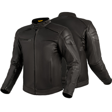 KURTKA MOTOCYKLOWA | SHIMA BLAKE BLACK | MĘSKA SKÓRZANA VINTAGE + GRATIS