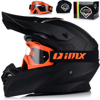 KASK MOTOCYKLOWY | VITO TIVOLI + GOGLE IMX | OFF-ROAD ENDURO CROSS QUAD