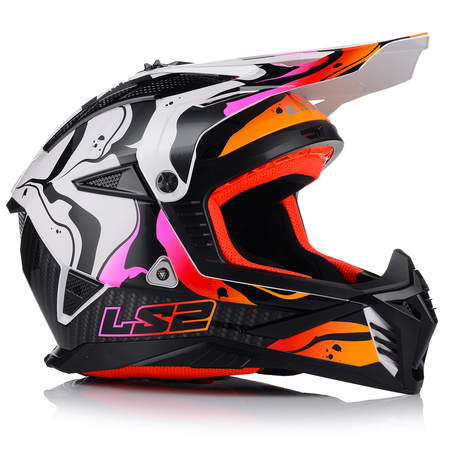KASK MOTOCYKLOWY LS2 MX708 FAST II WASH BIAŁY LEKKI ENDURO CROSS QUAD ATV