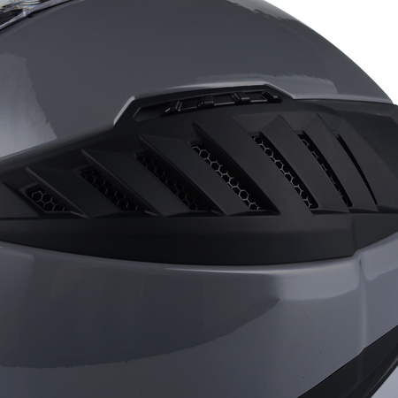 OTWARTY KASK MOTOCYKLOWY LS2 OF600 COOPTER II SZARY POŁYSK 22.06 + BLENDA