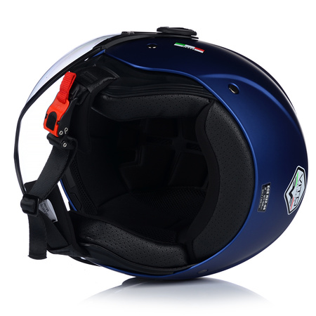 KASK MOTOCYKLOWY OTWARTY | VITO MODA RETRO BLUE | SKUTER CHOPPER ECE 22.06