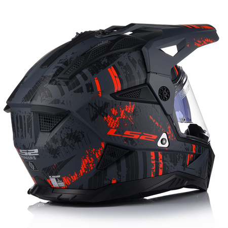KASK MOTOCYKLOWY LS2 MX702 PIONEER ENDURO CROSS QUAD ATV + SZYBA + BLENDA