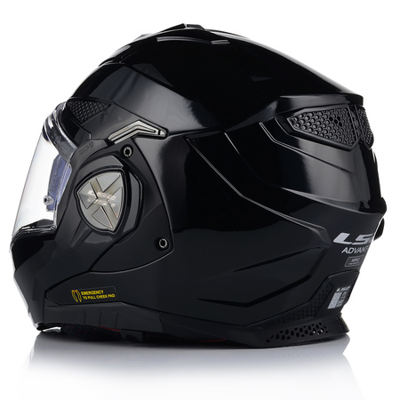 KASK MOTOCYKLOWY LS2 FF901 ADVANT CZARNY POŁYSK + INTERKOM VITO BLUETOOTH