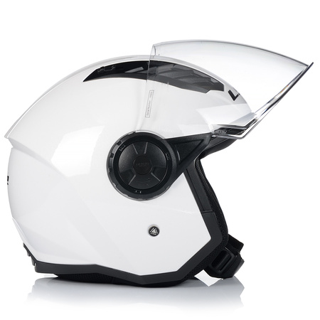 OTWARTY KASK MOTOCYKLOWY LS2 OF616 AIRFLOW II BIAŁY POŁYSK SKUTER CHOPPER 