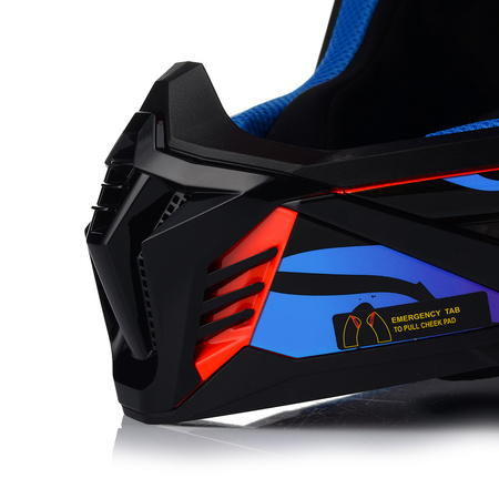 KASK MOTOCYKLOWY LS2 MX708 FAST II WASH RED LEKKI ENDURO CROSS QUAD ATV