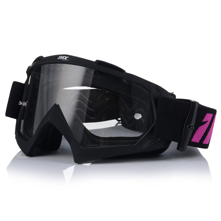 GOGLE MOTOCYKLOWE IMX MUD DAMSKIE RÓŻOWE ANTYPARA ANTIFOG CROSS QUAD ATV
