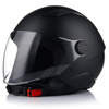 KASK MOTOCYKLOWY OTWARTY VITO UNO CZARNY MATT SKUTER CHOPPER  + 2x SZYBA