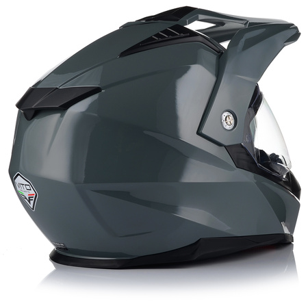 KASK MOTOCYKLOWY VITO MOLINO GREY ENDURO CROSS QUAD ATV + INTERKOM + BLENDA 2XL