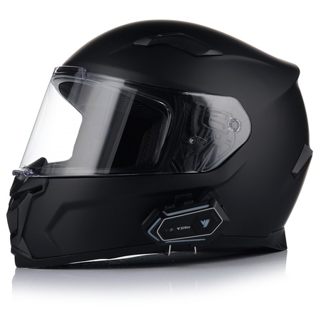 KASK MOTOCYKLOWY | VITO DUOMO | CZARNY MATT + INTERKOM 1ST BLUETOOTH