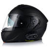 KASK MOTOCYKLOWY VITO FURIO CZARNY MAT SZCZĘKOWY + INTERKOM VITO BLUETOOTH