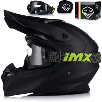 KASK MOTOCYKLOWY | VITO TIVOLI + GOGLE IMX | OFF-ROAD ENDURO CROSS QUAD ATV