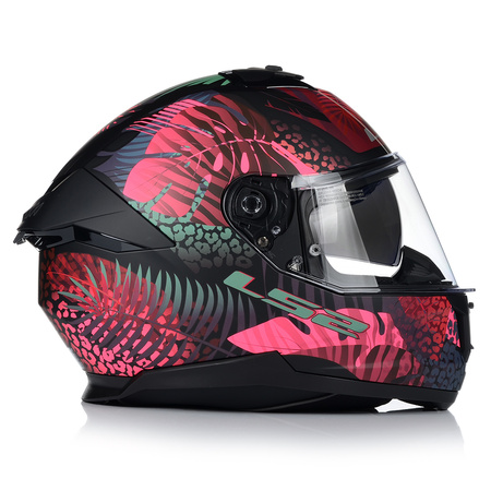 KASK MOTOCYKLOWY LS2 FF808 STREAM II JUNGLE KEVLAR SYSTEM PINLOCK + BLENDA