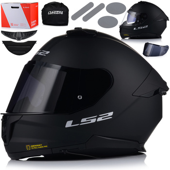 KASK MOTOCYKLOWY LS2 FF808 STREAM II CZARNY MAT BLENDA + PRZYCIEMNIANA SZYBA