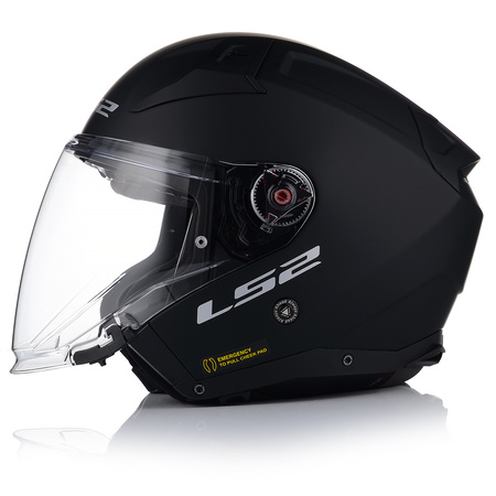 OTWARTY KASK MOTOCYKLOWY LS2 OF603 CZARNY MATT + PINLOCK ANTYPARA + BLENDA