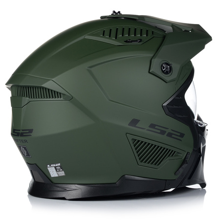 KASK MOTOCYKLOWY 4w1 LS2 OF606 MILI ODPINANA SZCZĘKA + DASZEK + 2xSZYBA