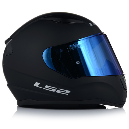 KASK MOTOCYKLOWY LS2 FF353 RAPID II CZARNY MATT ZESTAW + NIEBIESKA SZYBA 3XL