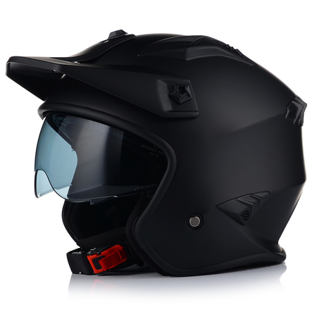 KASK MOTOCYKLOWY | VITO BRUZANO MATT | OTWARTY + SZCZĘKA + DASZEK + BLENDA