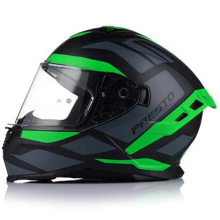 KASK MOTOCYKLOWY | VITO PRESTO GREEN | MATT SYSTEM PINLOCK + BLENDA ECE 06