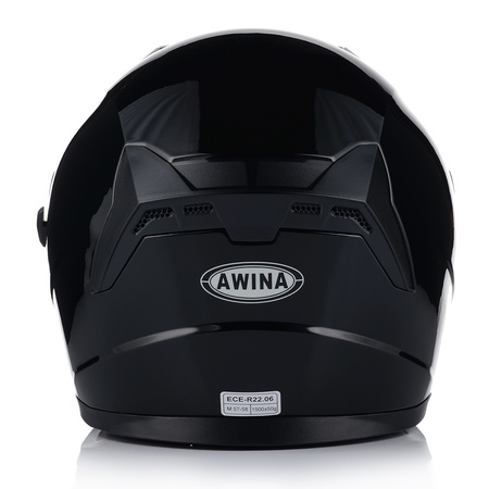 OTWARTY KASK MOTOCYKLOWY CZARNY POŁYSK SKUTER CHOPPER + BLENDA + INTERKOM XL