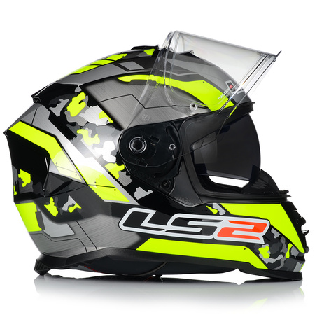 KASK MOTOCYKLOWY LS2 FF800 STORM II CYBORG + PINLOCK + BLENDA ECER 22.06
