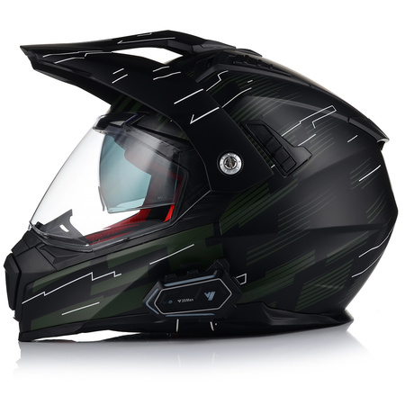 KASK MOTOCYKLOWY VITO MOLINO MAT ENDURO CROSS QUAD ATV + INTERKOM + BLENDA
